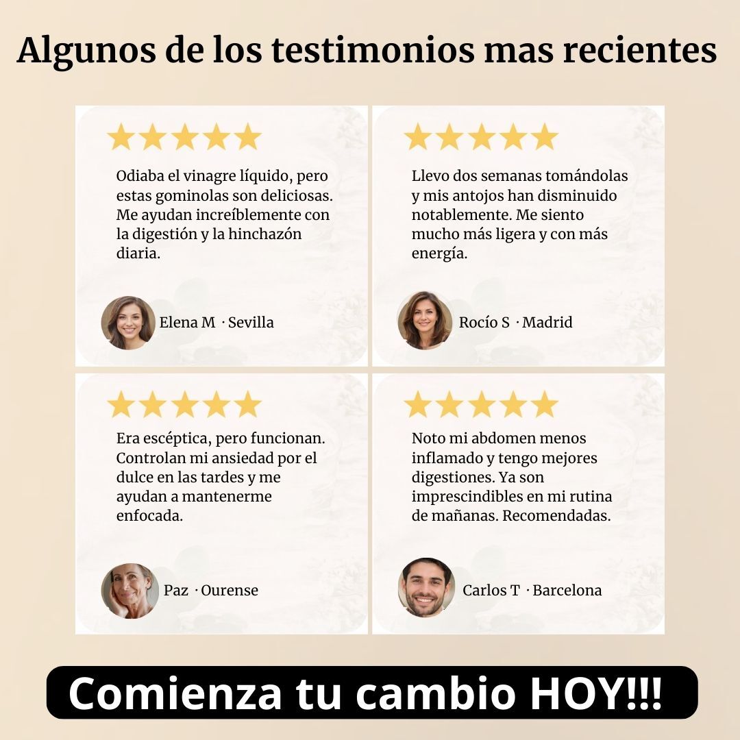 Despídete de la Hinchazón | Gominolas de Vinagre de Manzana