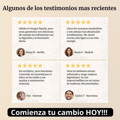 Despídete de la Hinchazón | Gominolas de Vinagre de Manzana